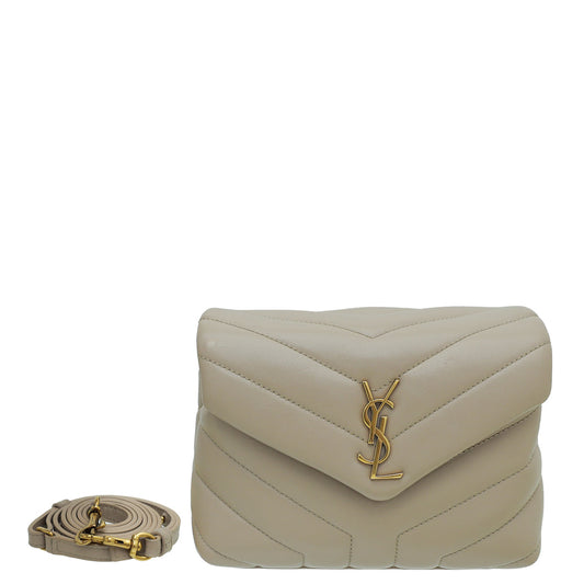 YSL Beige Loulou Toy Flap Bag