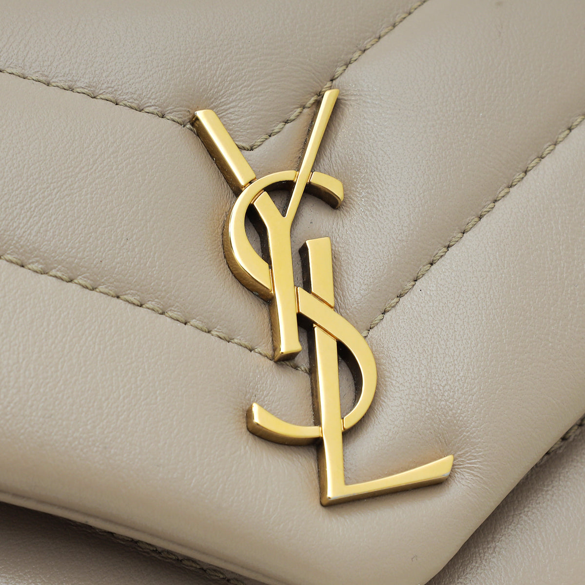 YSL Beige Loulou Toy Flap Bag