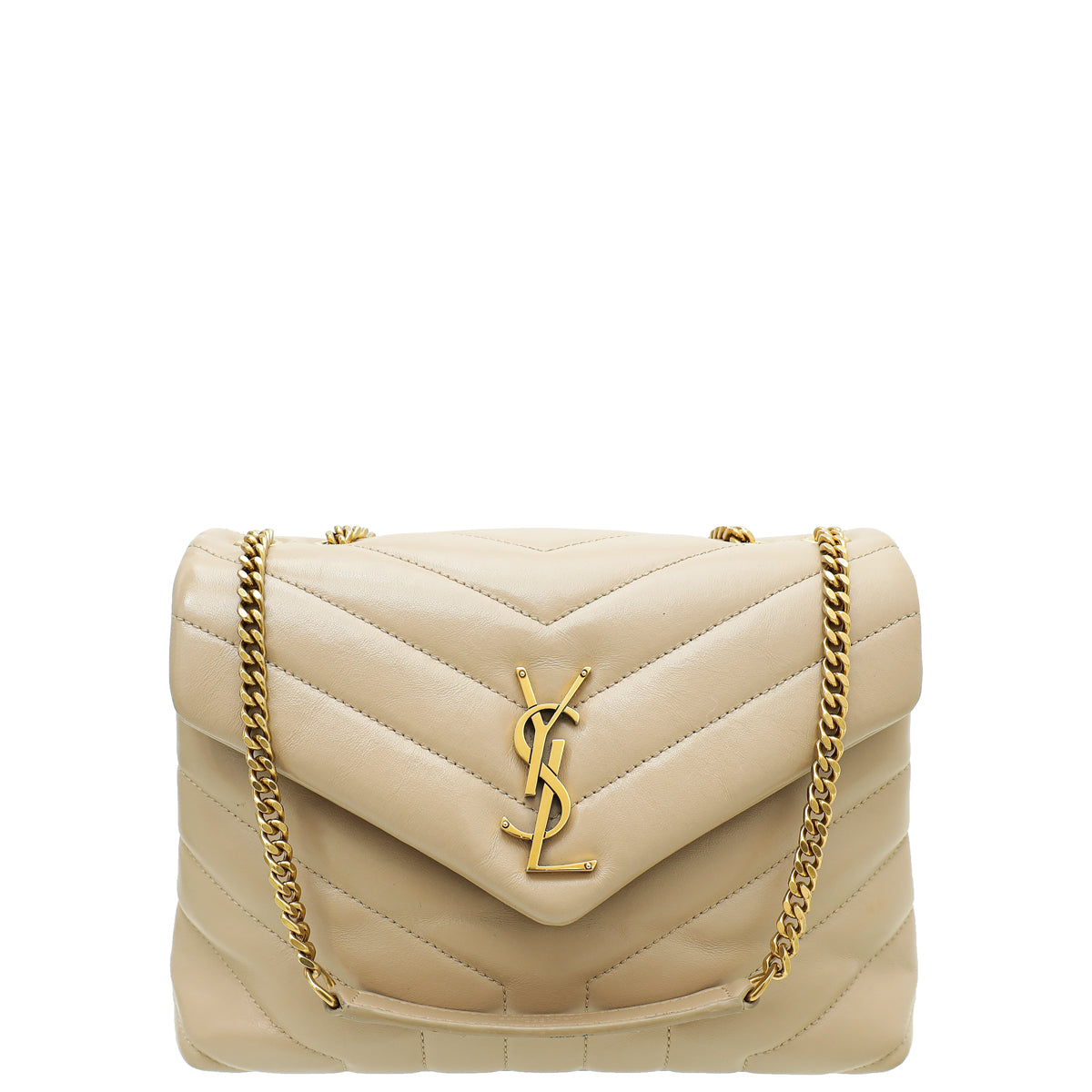 YSL Beige Loulou Small Shoulder Bag