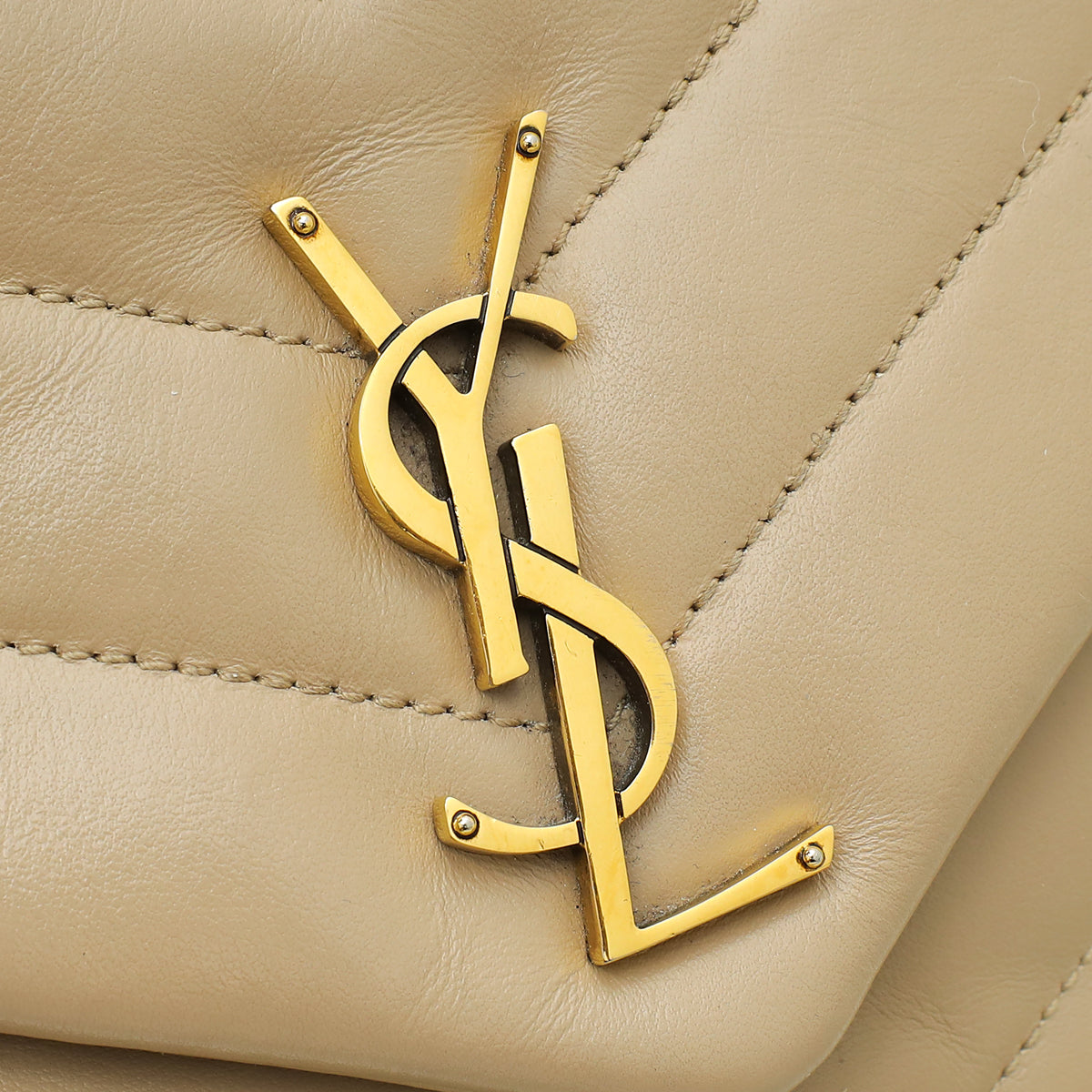 YSL Beige Loulou Small Shoulder Bag