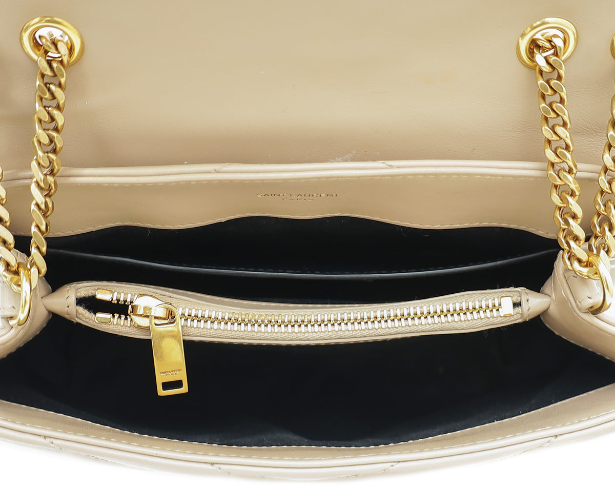 YSL Beige Loulou Small Shoulder Bag