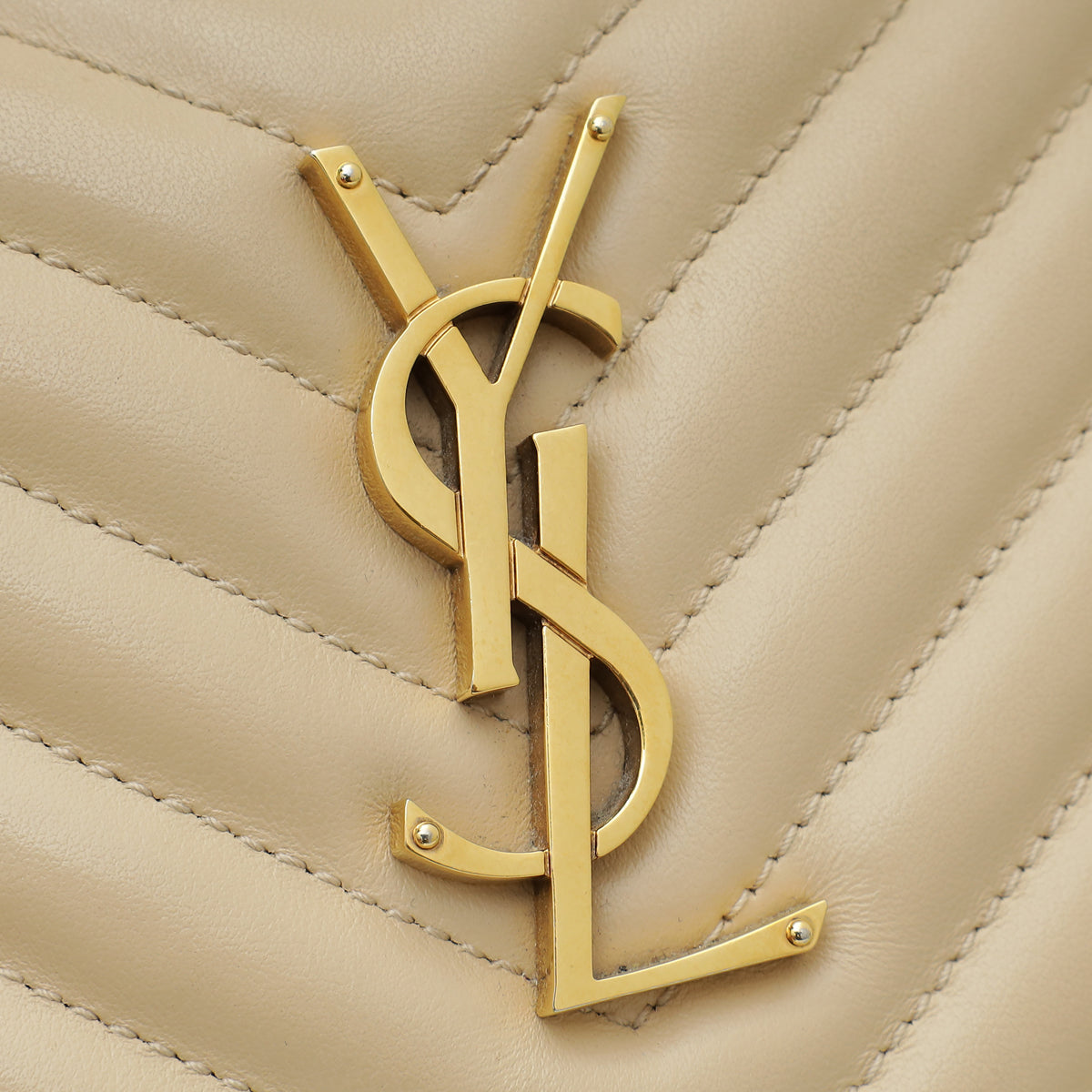 YSL Beige Monogram Lou Tassel Camera Bag