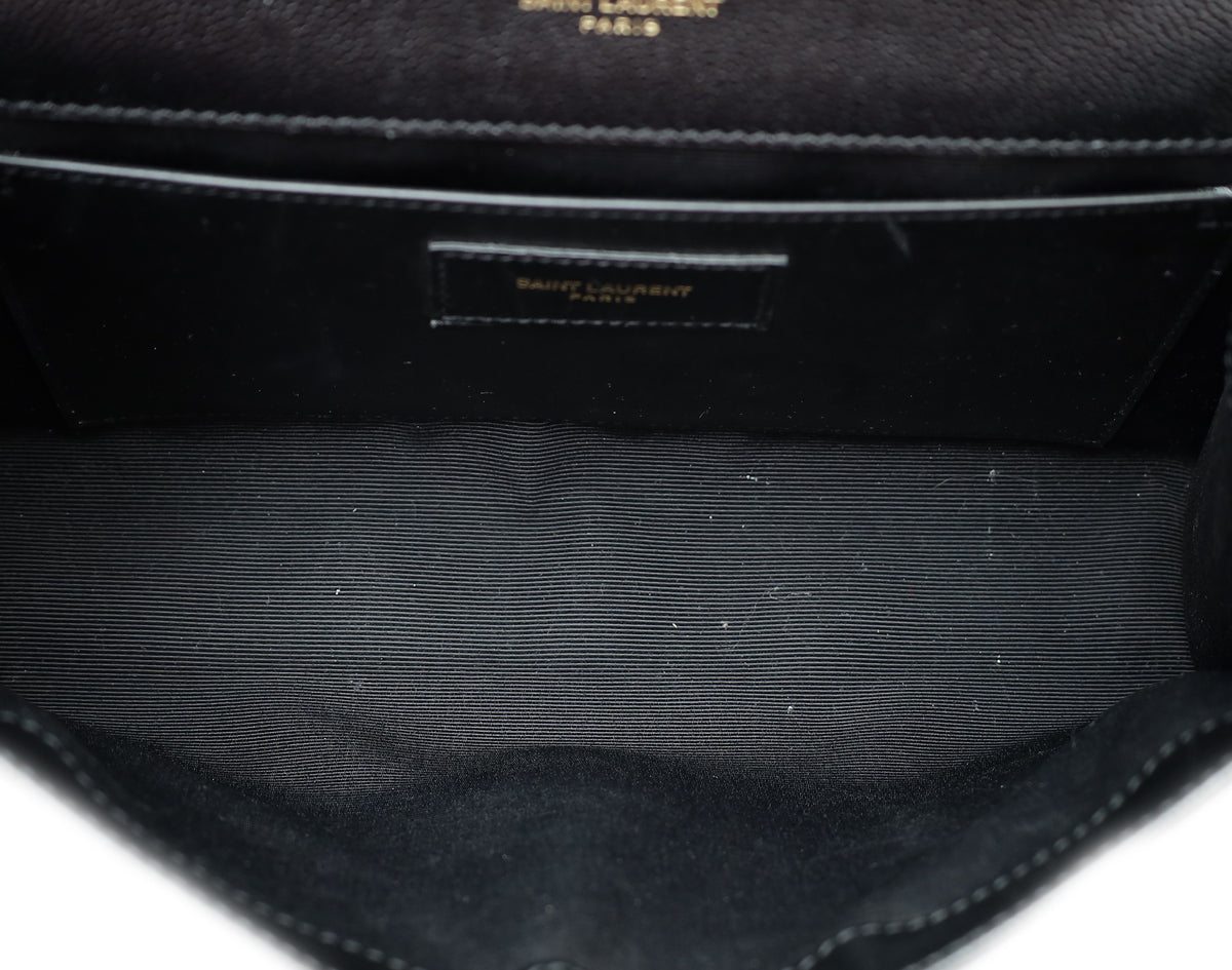 YSL Black Monogram Kate Medium Chain Bag