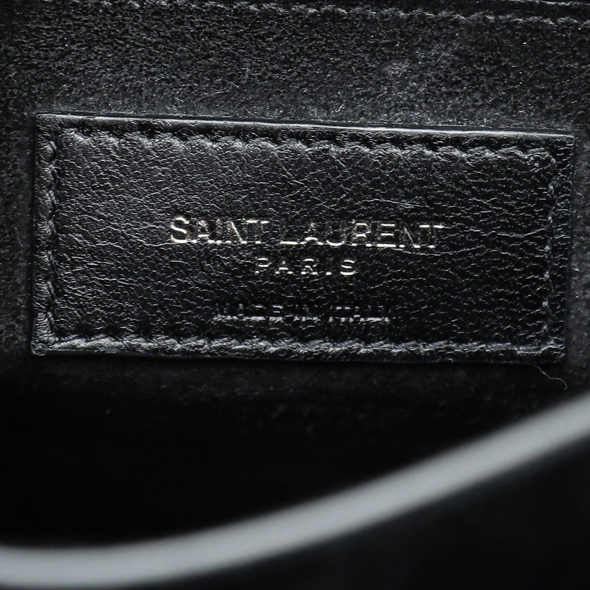 YSL So Black Croco Embossed Sunset Medium Bag