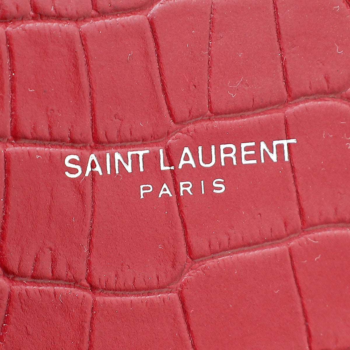 YSL Burgundy Croc Sac De Jour Baby Bag