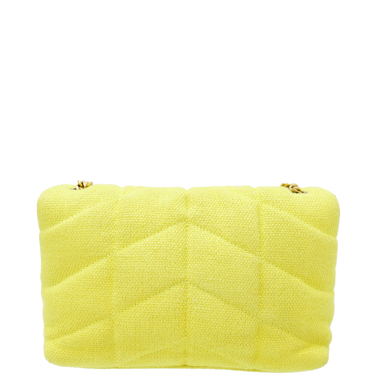 YSL Yellow Puffer Toy Fabric Shoulder Bag