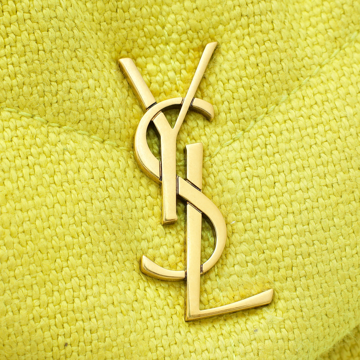 YSL Yellow Puffer Toy Fabric Shoulder Bag