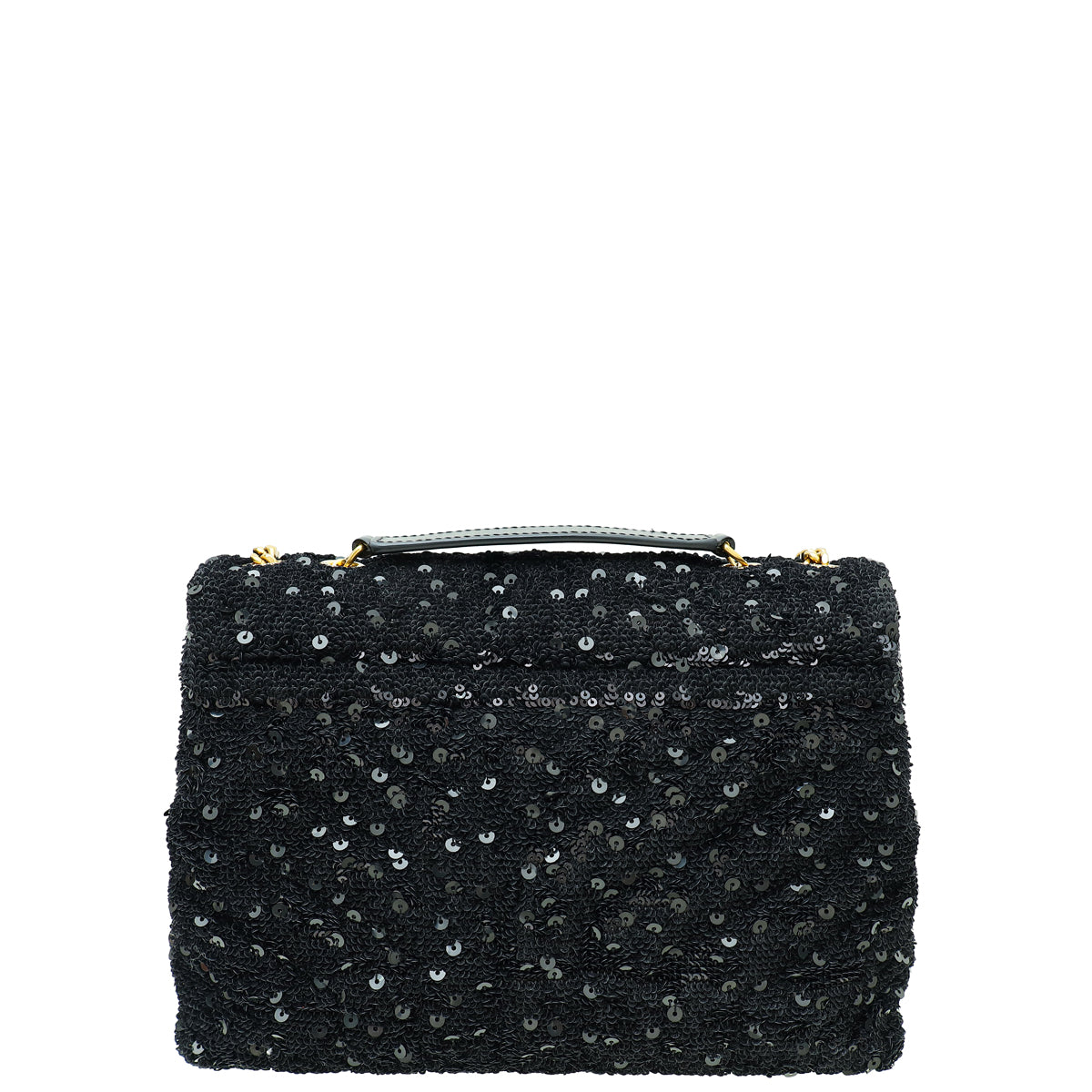 YSL Black Sequins Loulou Small Shoulder Bag