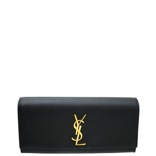 YSL Black Monogram Kate Clutch