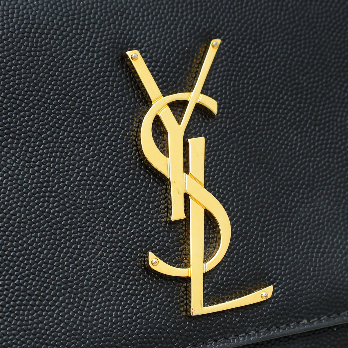 YSL Black Monogram Kate Clutch