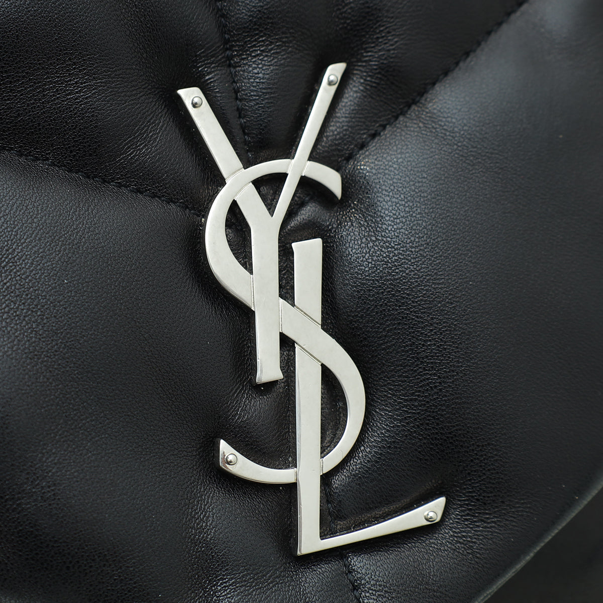 YSL Black Monogram Puffer Flap Medium Bag