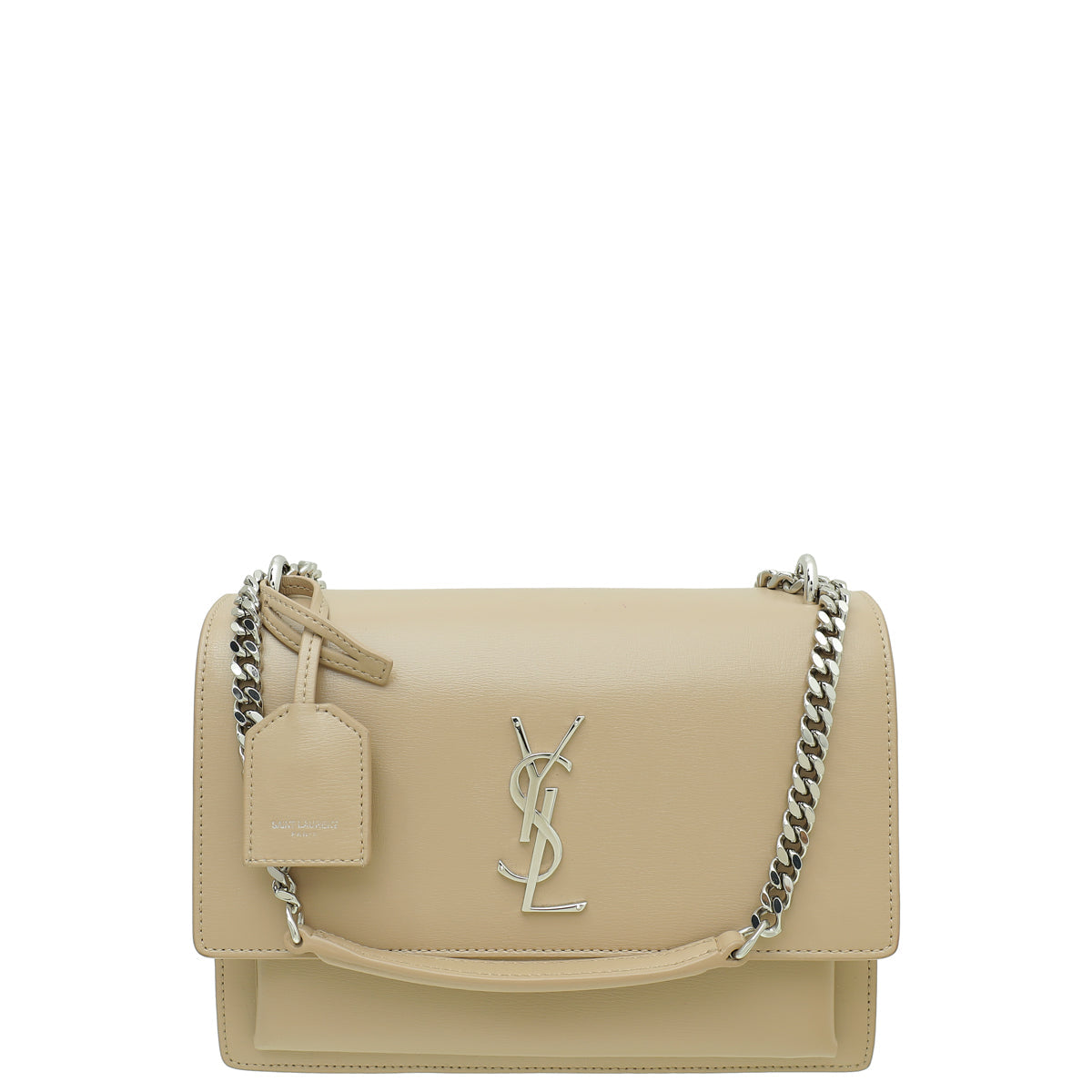 YSL Beige Sunset Medium Shoulder Bag