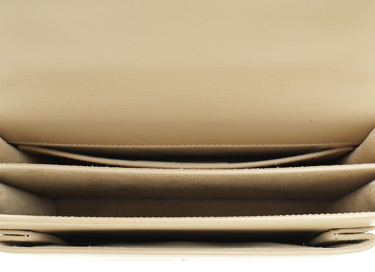 YSL Beige Sunset Medium Shoulder Bag