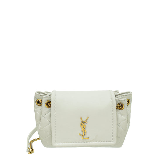 YSL Vintage White Mini Nolita Bag