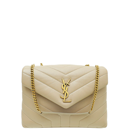 YSL Beige LouLou Flap Small Bag