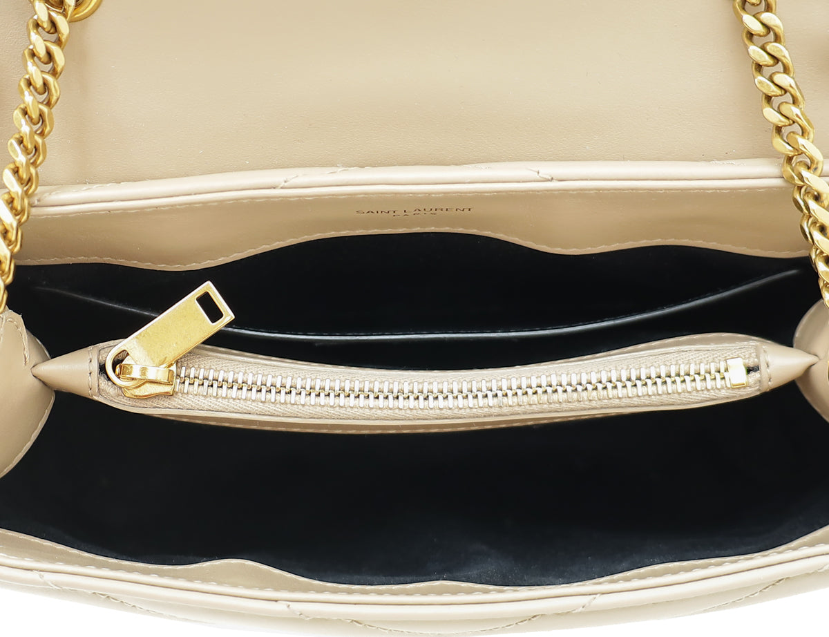 YSL Beige LouLou Flap Small Bag