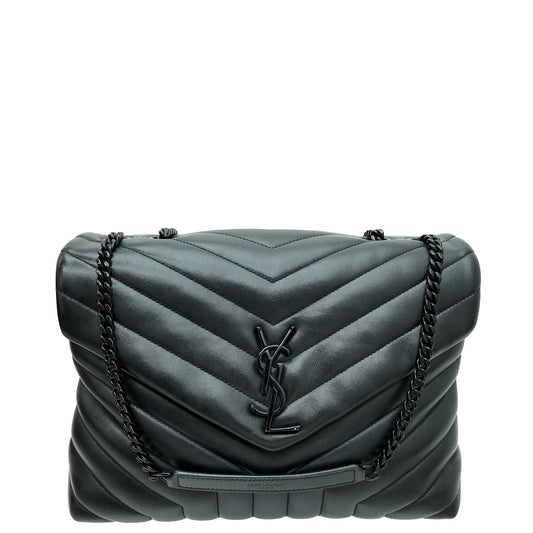 YSL Black Loulou Medium Bag