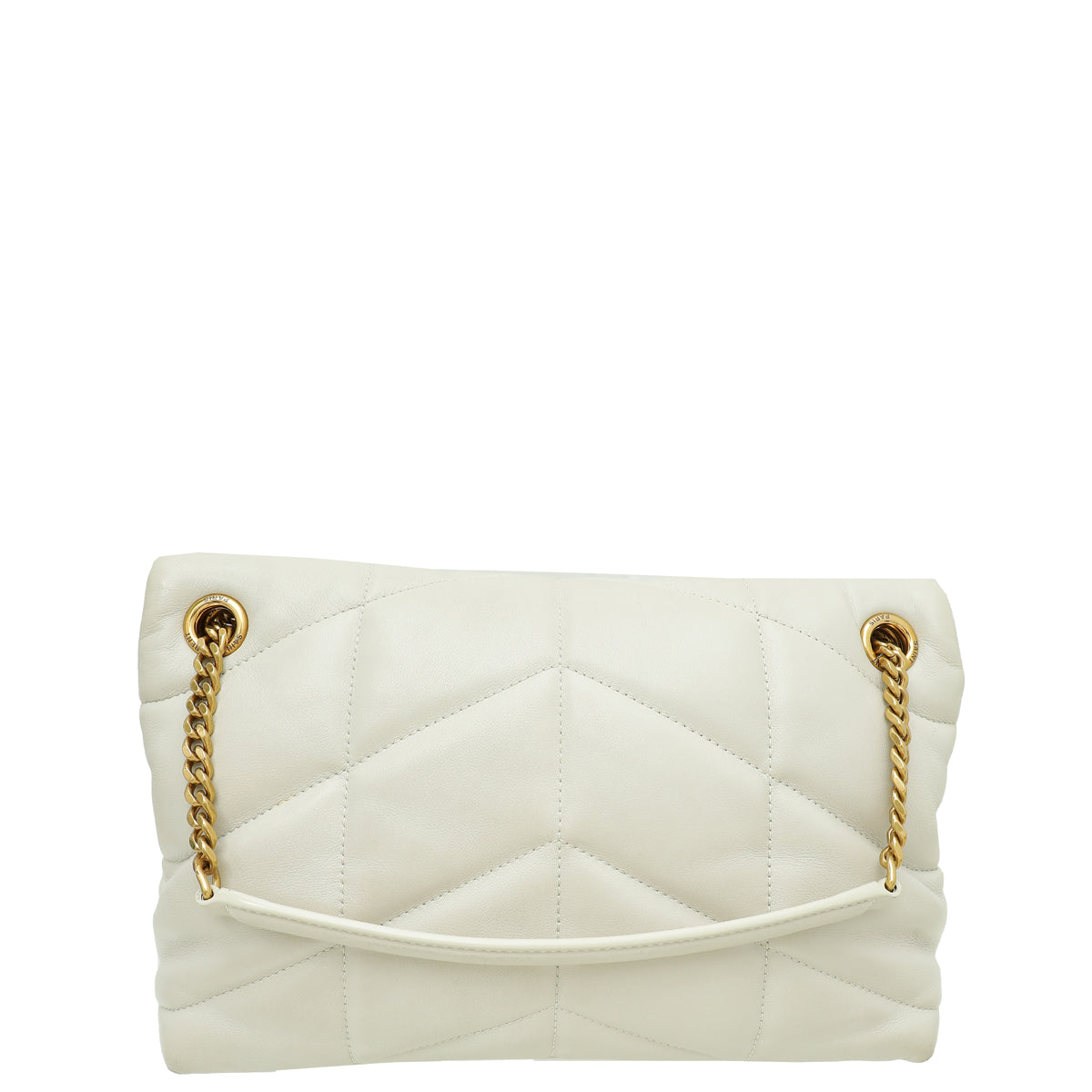 YSL Blanc Vintage Loulou Puffer Small Shoulder Bag