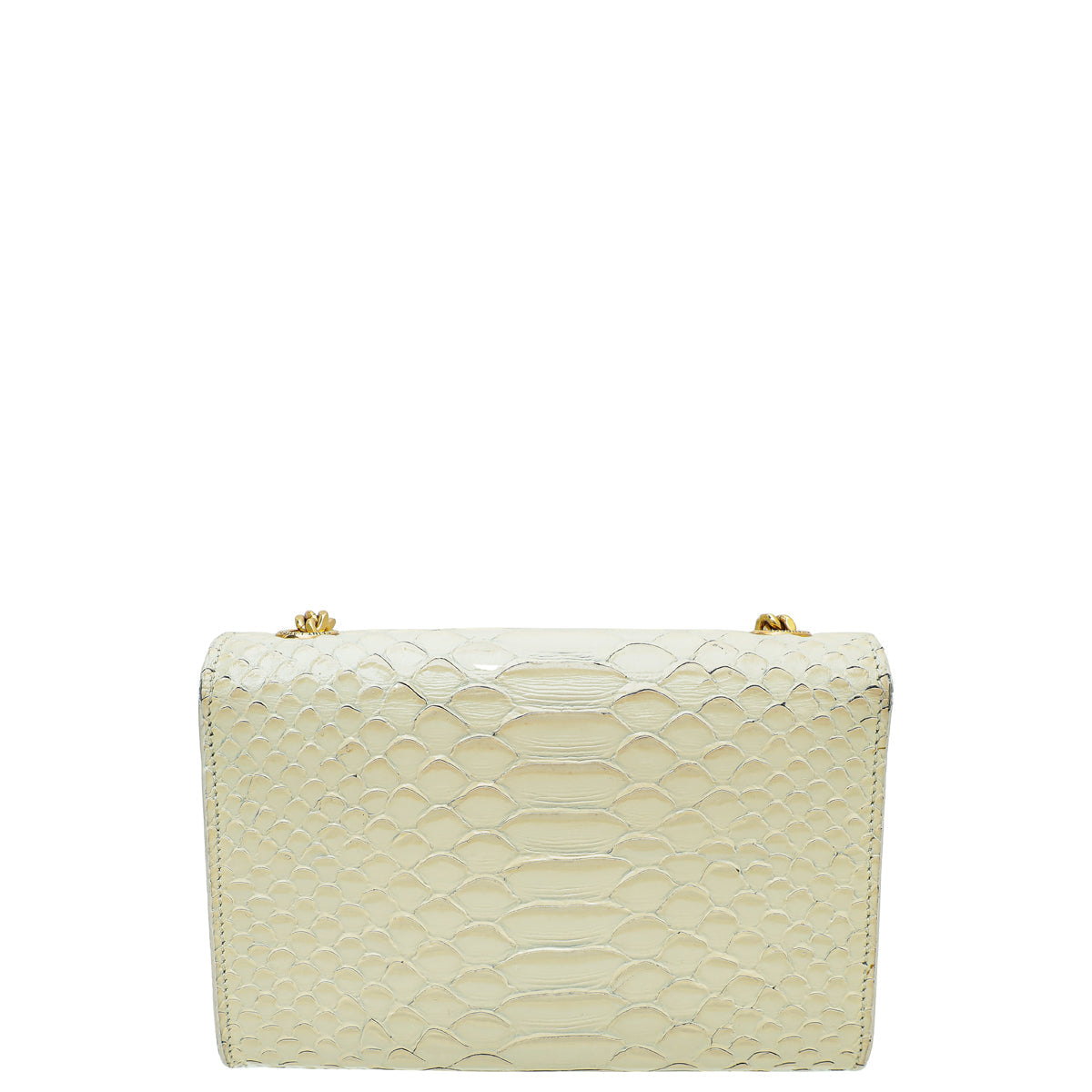 YSL Cream Kate Tassel Python Embossed Mini Shoulder Bag