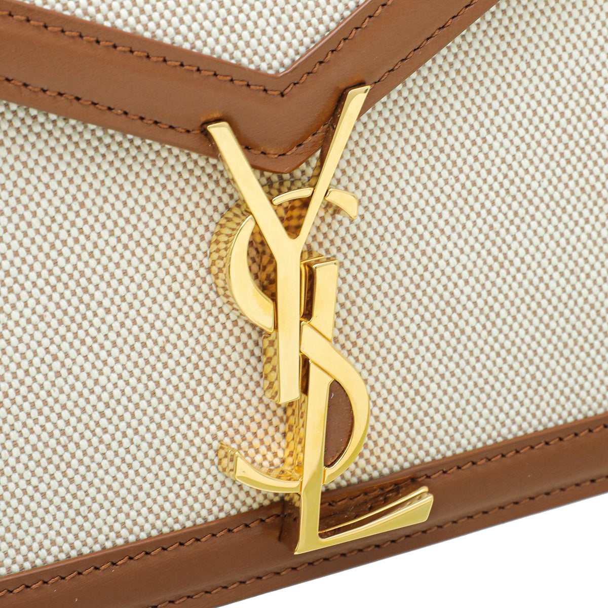 YSL Bicolor Cassandra Monogram Clasp Medium Flap Bag