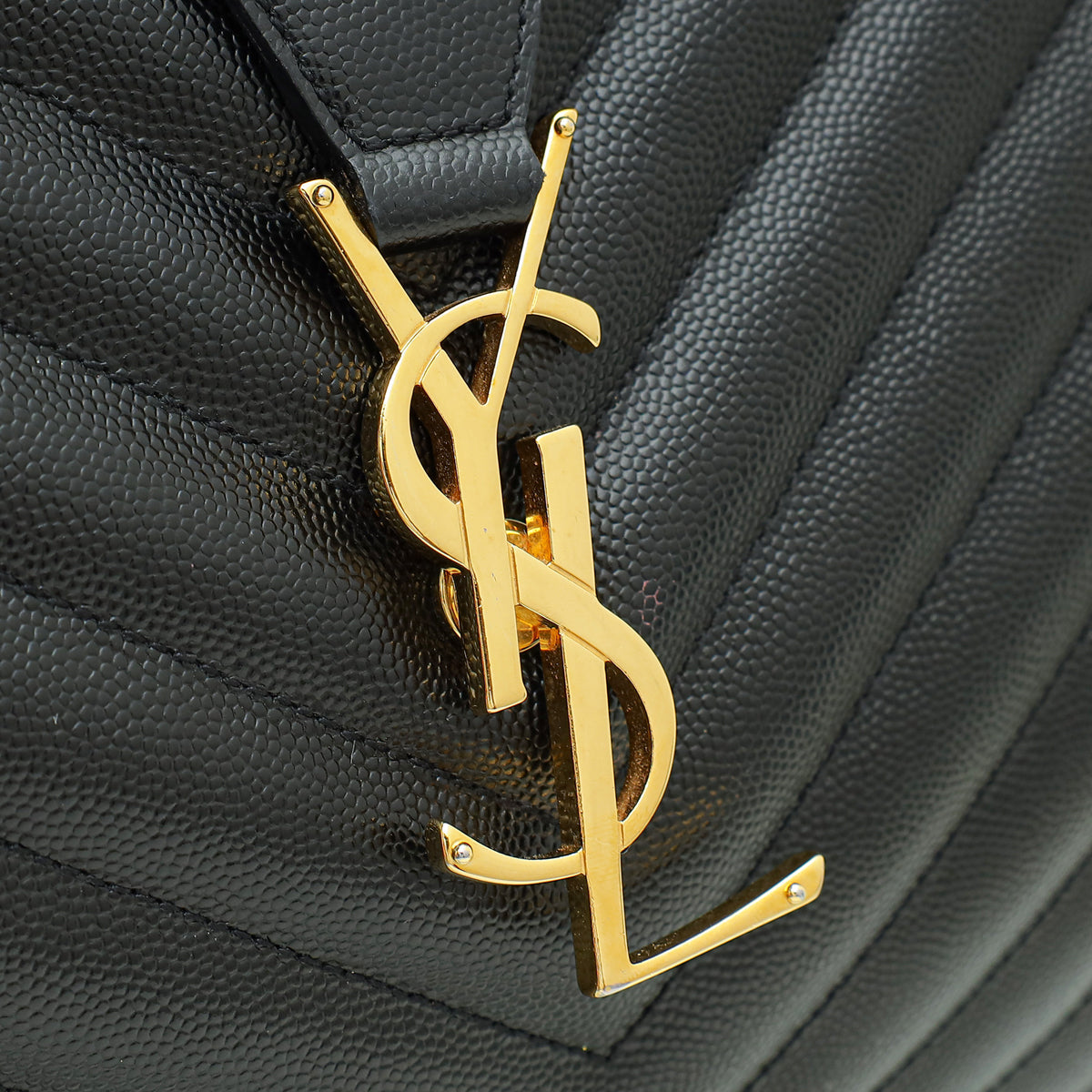 YSL Black Monogram Shopping Tote Large Bag