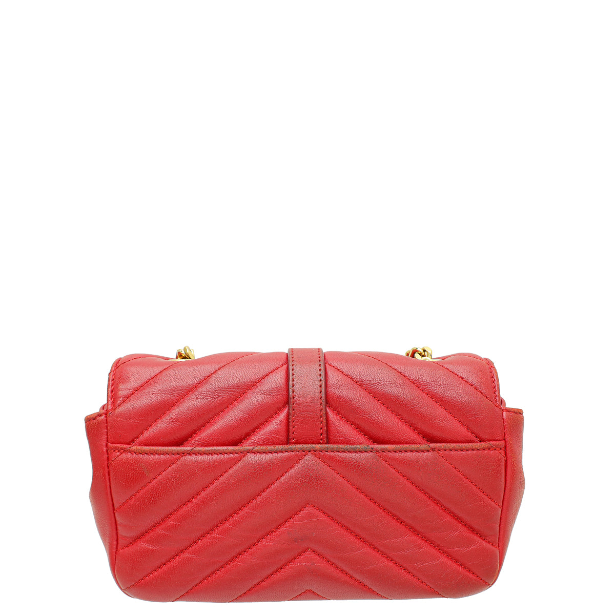 YSL Red Chevron Monogram Classic Baby Chain Bag