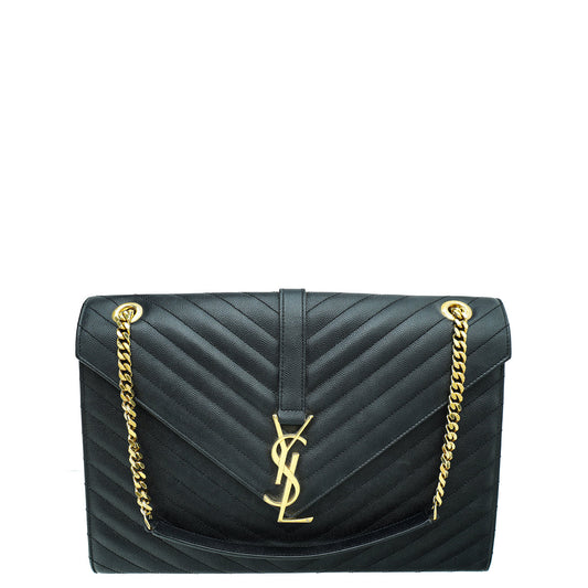 YSL Black Monogram Large Satchel Large Bag