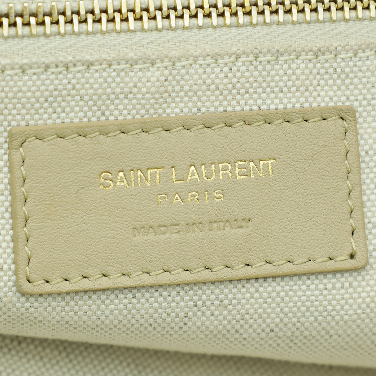 YSL Beige Quilted Nubuck Icare Maxi Shopping Bag