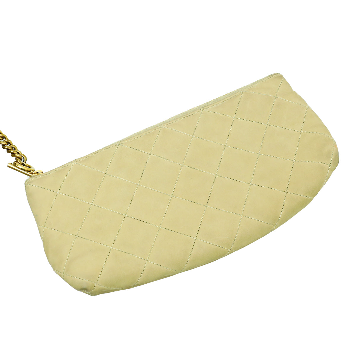 YSL Beige Quilted Nubuck Icare Maxi Shopping Bag