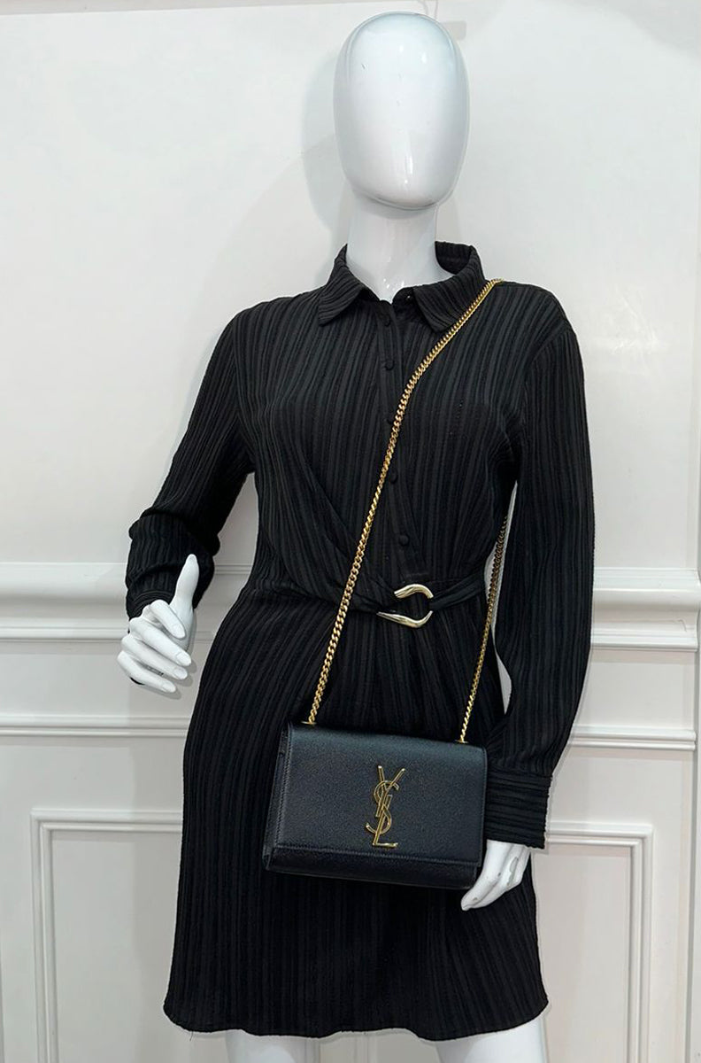 YSL Black Monogram Kate Small Shoulder Bag