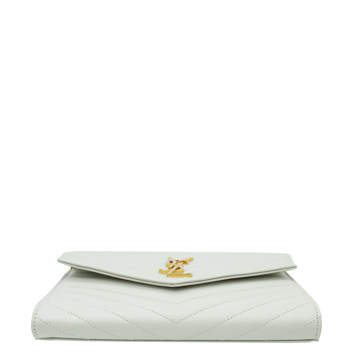 YSL Vintage White Cassandre Envelope Pouch