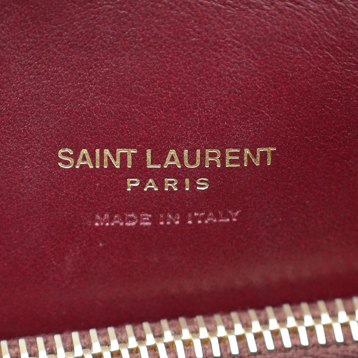 YSL Burgundy Croco Embossed Baby Sac De Jour Bag