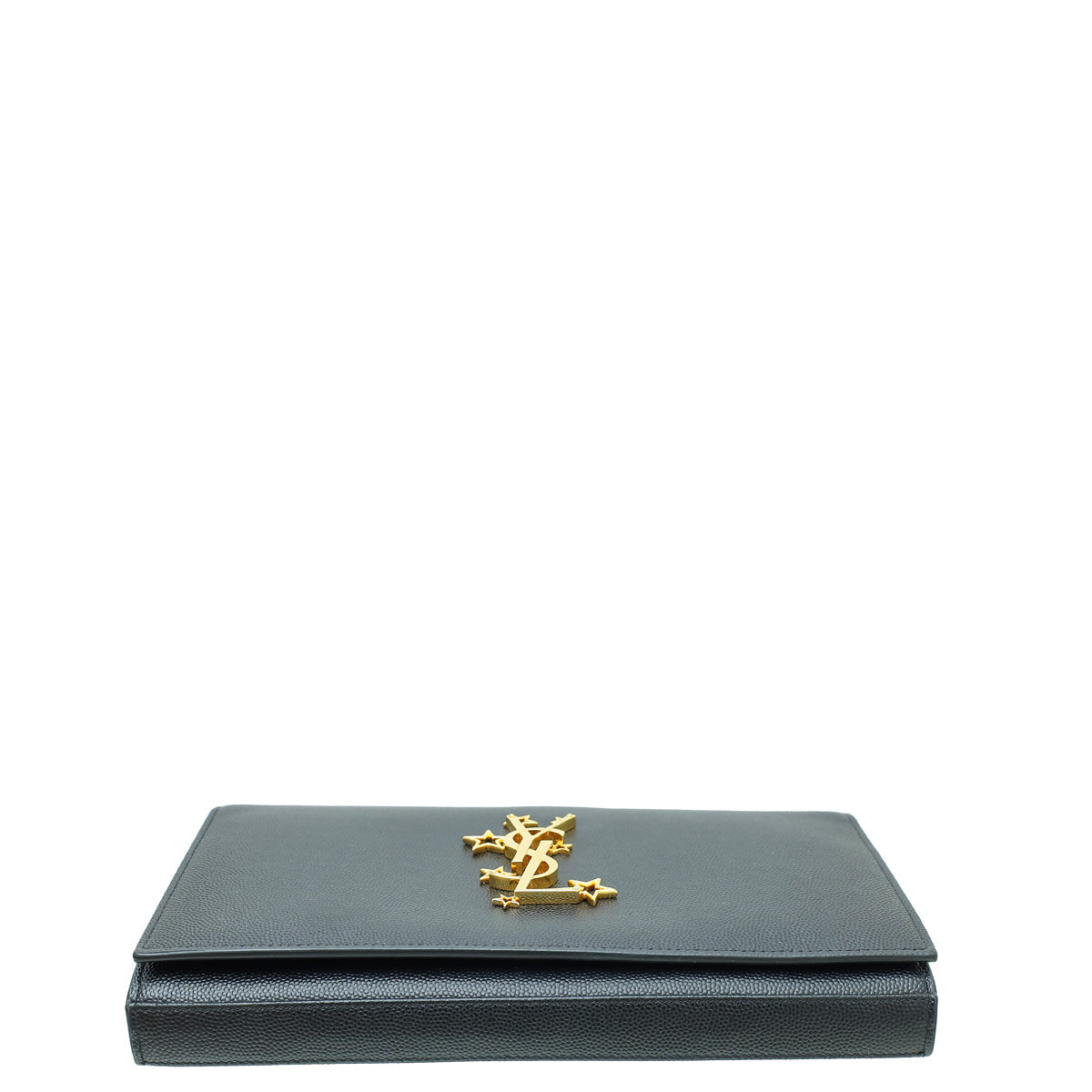 YSL Black Star Studded Monogram Wallet on Chain