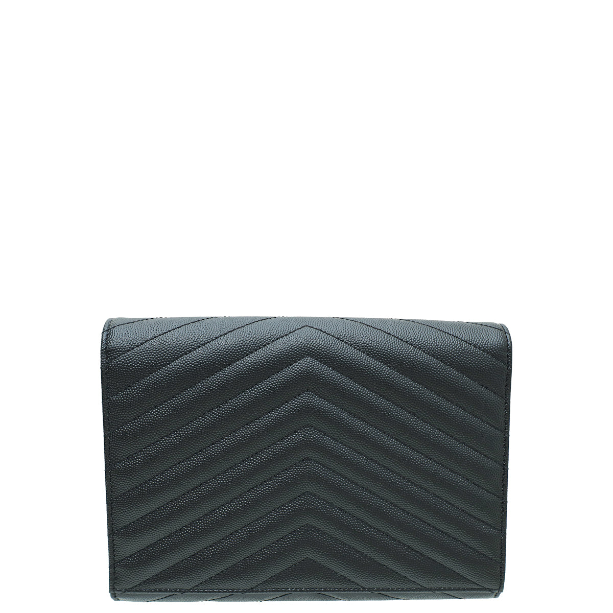 YSL Black Cassandre Envelope Flap Pouch