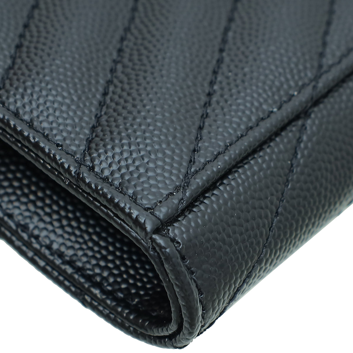 YSL Black Cassandre Envelope Flap Pouch