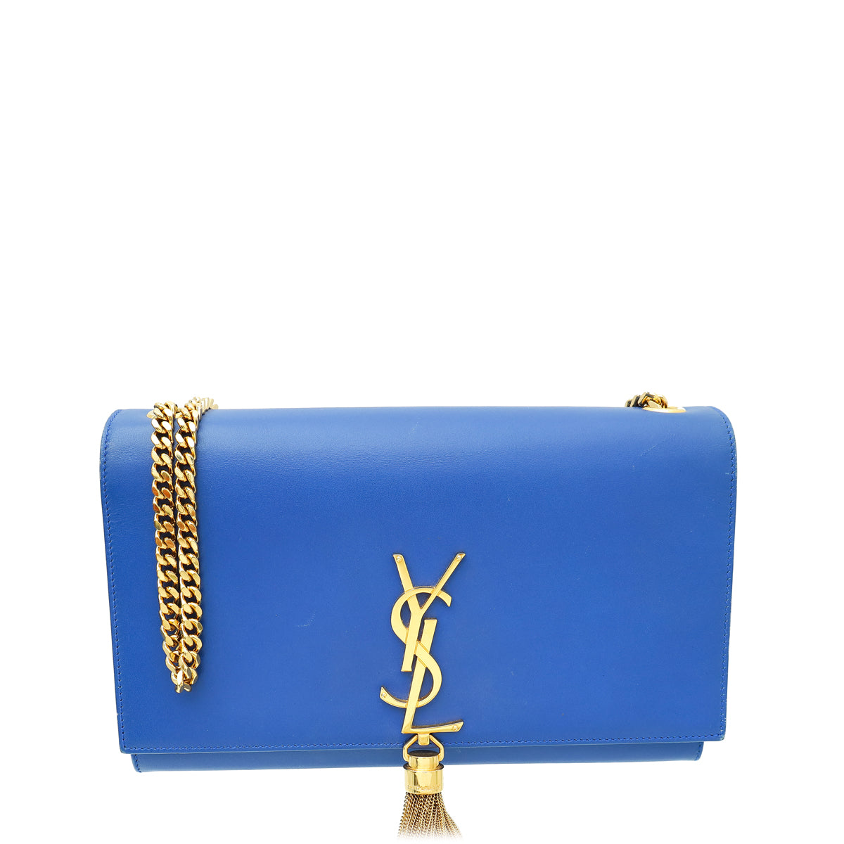 YSL Royal Blue Kate Tassel Medium Shoulder Bag