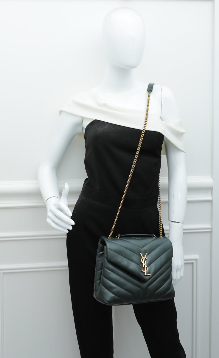 YSL Forest Green Loulou Small Bag