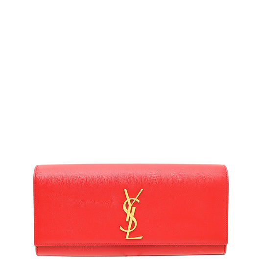 YSL Red Monogram Classic Cassandre Clutch