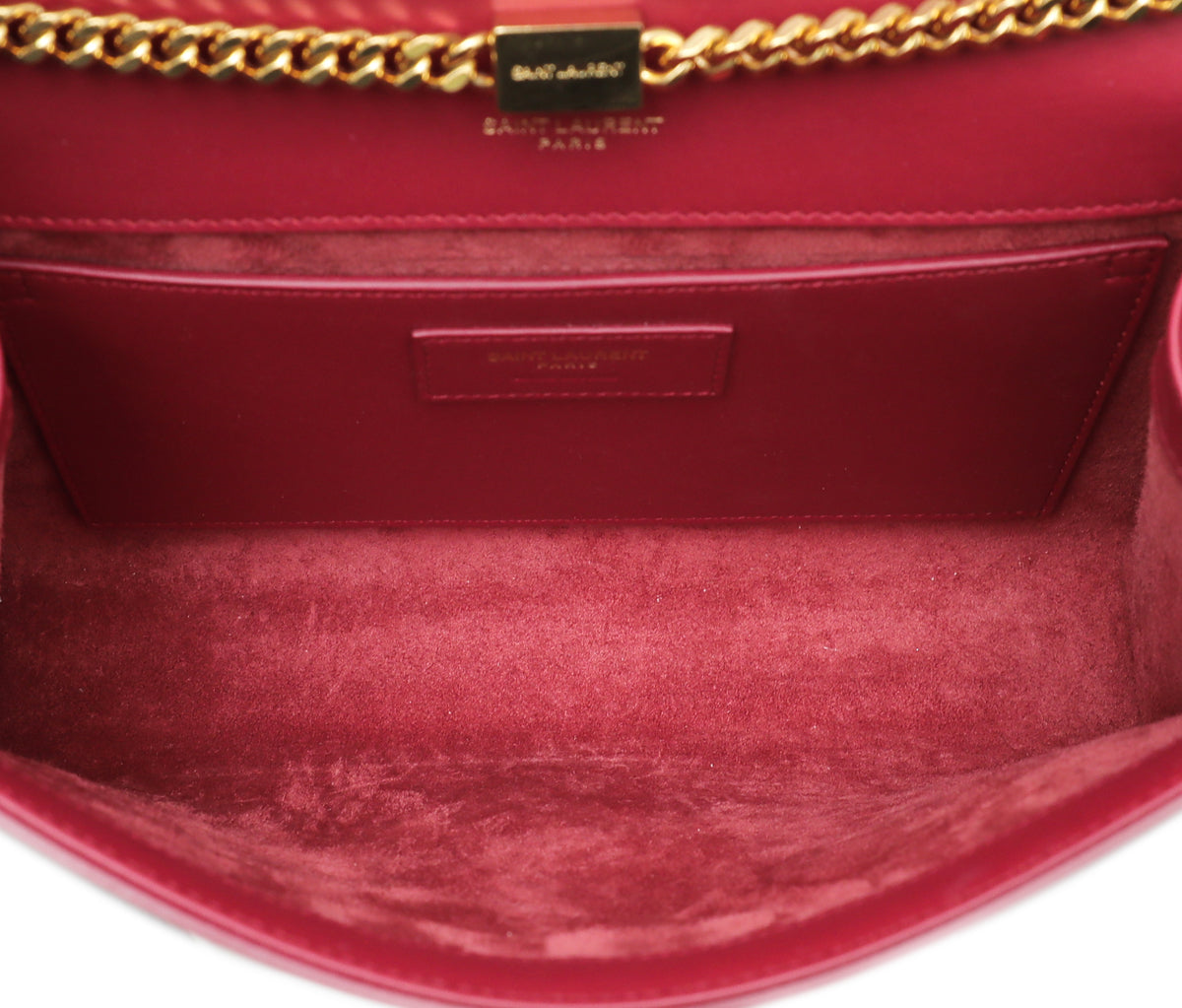 YSL Red Kate Tassel Medium Chain Bag