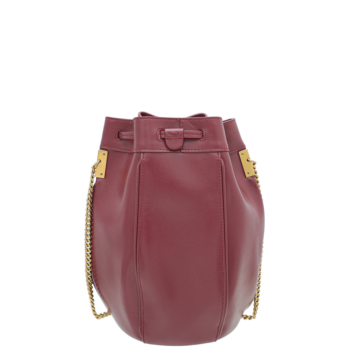 YSL Pale Burgundy Talitha Small Bucket Bag