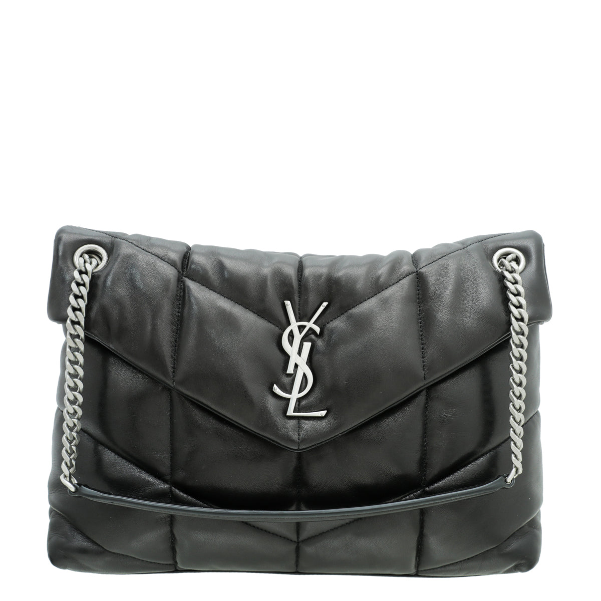 YSL Black Monogram Puffer Flap Medium Bag