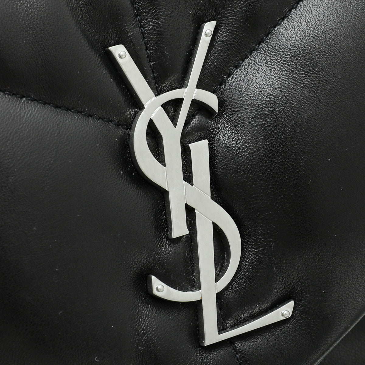 YSL Black Monogram Puffer Flap Medium Bag