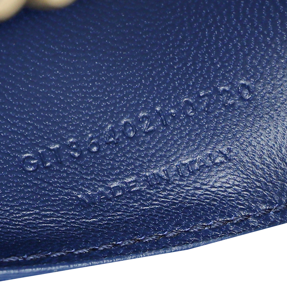 YSL Navy Blue Monogram Croc Velvet Embossed Kate Medium Bag