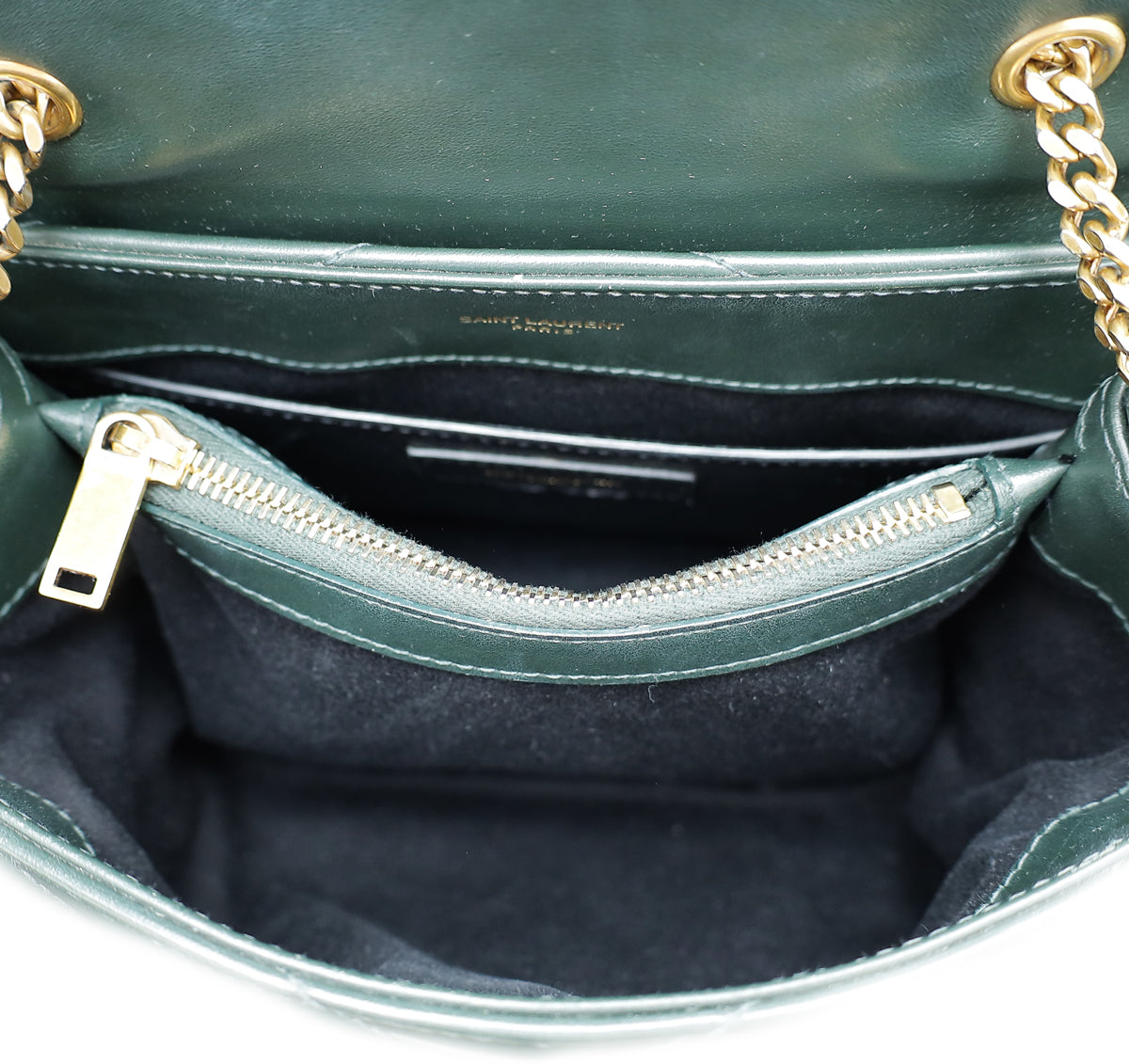 YSL Forest Green Loulou Small Bag