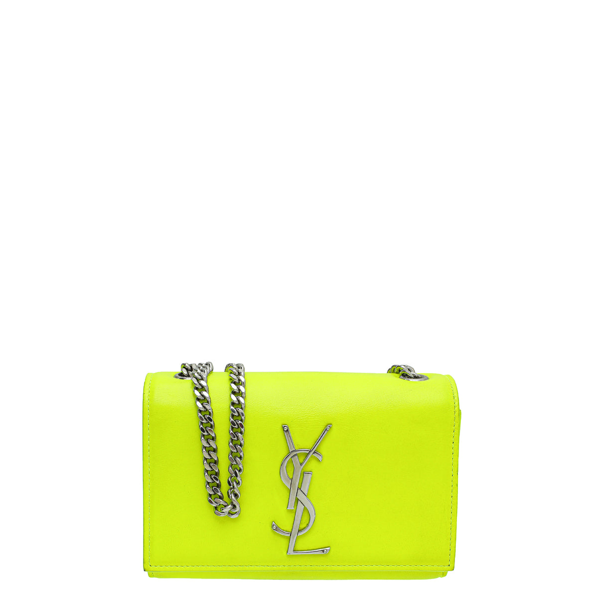 YSL Neon Green Kate Mini Chain Bag