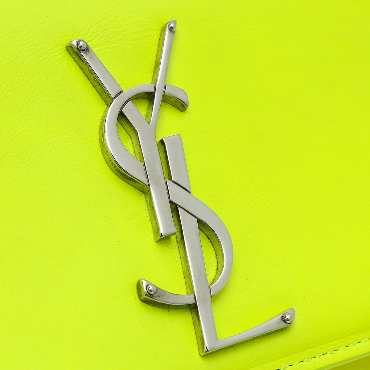 YSL Neon Green Kate Mini Chain Bag