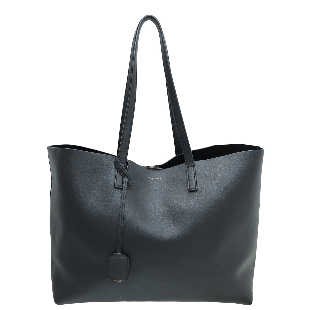 YSL Black East West Supple Large Shopping Tote Bag