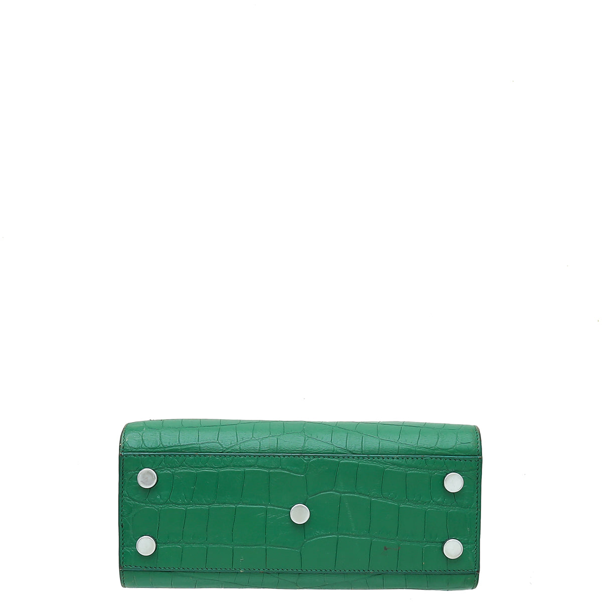 YSL Green Croco Embossed Sac De Jour Nano Bag