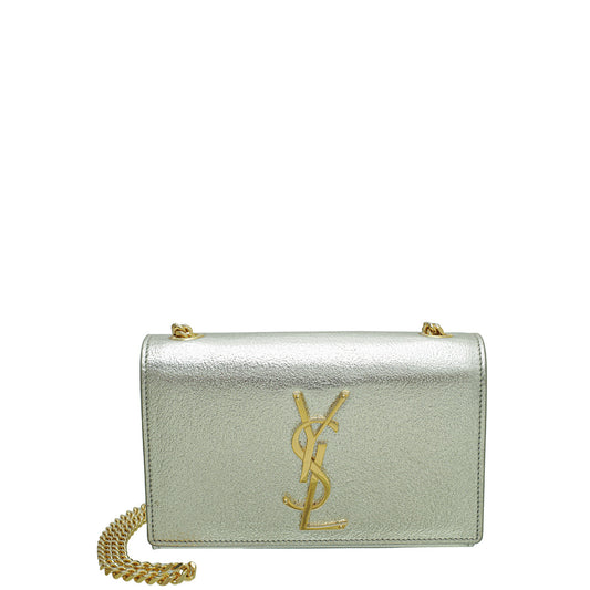 YSL Metallic Gold Mini Kate Chain Bag