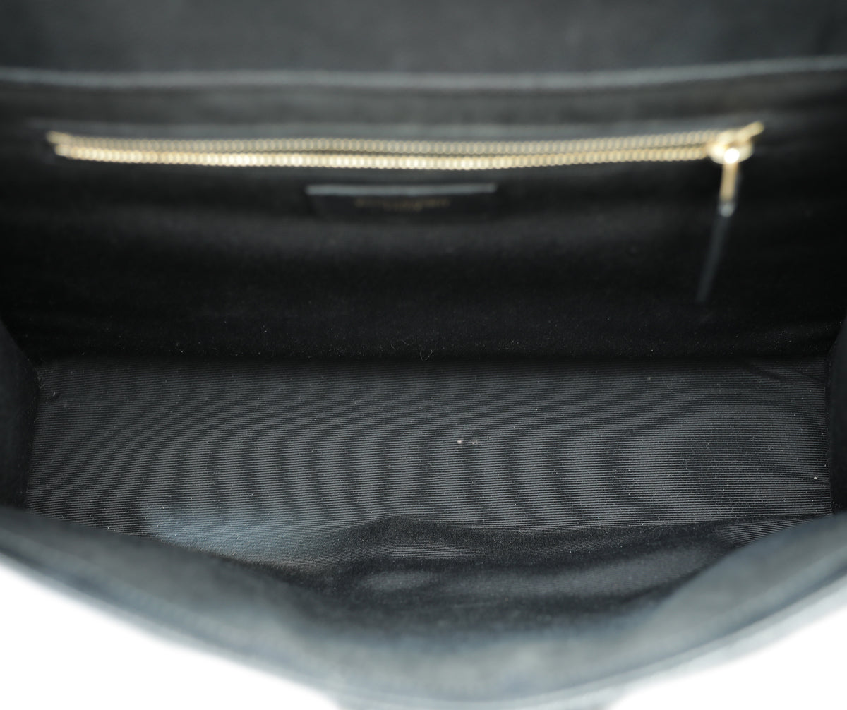 YSL Black Monogram Satchel Large Bag